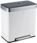 Svita LT2X30 M&uuml;lleimer 60l Treteimer 2 F&auml;cher Mit Deckel Wei&szlig;