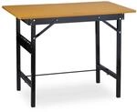 Relaxdays Werkbank Stahl MDF Natur Schwarz Klappbar 76 cm x 100 cm x 60 cm 12,3 kg