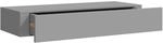 vidaXL Wandregal mit Schublade Grau 60x23,5x10 cm MDF 330259