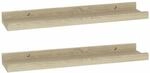 vidaXL Wandregale 2 Stk Sonoma-Eiche 40 x 9 x 3 cm 326679