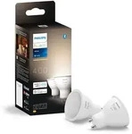 Philips Hue LED-Leuchtmittel GU10 Spot 4,2 W 400 lm 5,7 x 5 cm Doppelpack Philips Hue LED-Leuchtmittel GU10 Spot 4,2 W 400 lm 5,7 x 5 cm Doppelpack