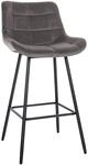 CLP Barhocker Weston grau/Samt