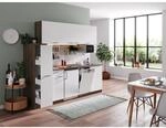 Respekta K&uuml;chenzeile KB225EYWMI 225 cm Wei&szlig;-Eiche York Nachbildung