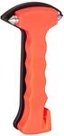Relaxdays Notfallhammer Carbon-Stahl Orange Gurtschneider 19 cm x 9 cm x 3,5 cm 140 g