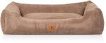 Knuffelwuff Hundebett Olivia Cord M-L 85 x 63cm Braun