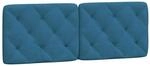 vidaXL Kopfteil-Kissen Blau 140 cm Samt 374731