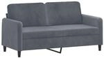vidaXL 2-Sitzer-Sofa Dunkelgrau 140 cm Samt 359443