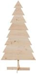 vidaXL Weihnachtsbaum Holz zum Schm&uuml;cken 150 cm Massivholz Kiefer 858192