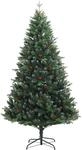 vidaXL K&uuml;nstlicher Weihnachtsbaum Klappbar mit Roten Beeren 180 cm