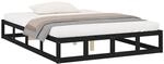 vidaXL Massivholzbett Schwarz 160x200 cm 820810