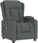 vidaXL Massagesessel Elektrisch Dunkelgrau Stoff Modell 25