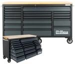 TRUTZHOLM Werkstattwagen Deluxe XXL Unbest&uuml;ckt 160x91 cm 20 Schubladen Anthrazit
