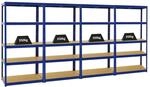 PROREGAL Mega Deal 4x Schwerlastregal Slim Elephant S HxBxT 180 x 90 x 45 cm 5...