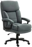 HOMCOM B&uuml;rostuhl Polyester 68,5L x 79B x 117-125cm Grau