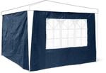 Relaxdays Pavillon Seitenteile 2er Set PE-Folie Blau Wasserabweisend Sichtfenster 190