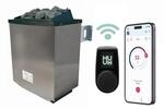 Karibu Saunaofen f&uuml;r Au&szlig;ensteuerung 9 kW mit WiFi-Steuerung Silber