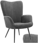 Tectake Sessel Hygge Gepolstert Armlehnen und Ergonomische R&uuml;ckenlehne 76 x 72 x