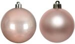 Marelida Christbaumkugeln Weihnachtskugel Baumschmuck Glas 8cm Gl&auml;nzend Matt Rosa