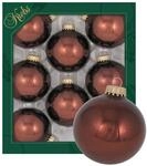 Krebs Glas Lauscha Weihnachtskugeln Uni-Design Thalia Braun 7cm