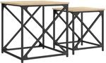 vidaXL Satztische 2 Stk. Sonoma-Eiche Holzwerkstoff Modell 4