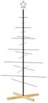 vidaXL Weihnachtsbaum Metall mit Holzst&auml;nder Schwarz 150 cm