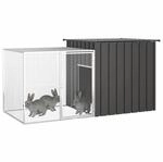 vidaXL Kaninchenk&auml;fig Anthrazit 200x91x100 cm Verzinkter Stahl