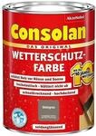 Consolan Wetterschutzfarbe Steingrau Seidengl&auml;nzend 750 ml