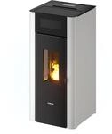 Freepoint Pelletofen Amaranto FreePoint Pelletofen AMAR Stahl Wei&szlig; 8,5 kW