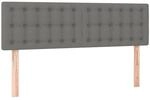 vidaXL LED Kopfteil Dunkelgrau 144x5x78/88 cm Stoff 3122045