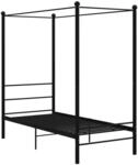 vidaXL Himmelbett Schwarz Metall 90x200 cm726636