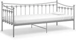 vidaXL Schlafsofa Bettgestell Grau Metall 90x200 cm650965