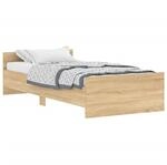 vidaXL Bettgestell Sonoma-Eiche 90x190 cm Holzwerkstoff Modell 31909583