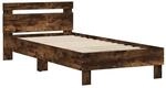 vidaXL Bettgestell mit Kopfteil R&auml;uchereiche 90x200 cm Holzwerkstoff 838537