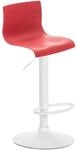 CLP Barhocker Hover Kunststoff Metall Matt Weiss/Rot