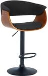 CLP Barhocker Vestal walnuss/schwarz/Stoff