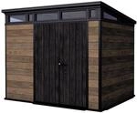 KETER Pent Signature Walnuss Gartenhaus 9x7 Braun 279 x 226 x 216 cm