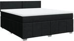 vidaXL Boxspringbett mit Matratze Schwarz 180x200 cm Stoff 3289442