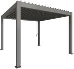 Biohort Pergola 3,5 m x 3,5 m Quarzgrau-Metallic