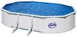 Gre Stahlwand-Pool Fidji 500 cm x 300 cm x 120 cm Oval Wei&szlig;