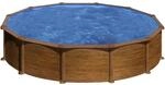 Gre Pool Mauritius Rund mit Holzoptik &Oslash; 550 cm x 132 cm Holzfarben