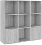 vidaXL B&uuml;cherschrank Sonoma 98x30x98 cm Grau