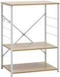 vidaXL Mikrowellenregal Wei&szlig; Eiche 60x39,6x79,5 cm Holzwerkstoff 288237