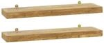 vidaXL Wandregale 2 Stk 60x15x4 cm Massivholz Teak 340755
