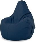 Green Bean Sitzsack Cozy 80 x 70 x 90 cm Wetterfest Waschbarer Bezug Dunkelblau