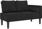 vidaXL Chaiselongue mit Kissen Schwarz Samt 4007576