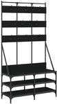 vidaXL Kleiderst&auml;nder mit Schuhablage Schwarz 100x40x184 cm 837857