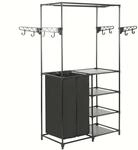 vidaXL Kleiderst&auml;nder Stahl und Vliesstoff 87x44x158 cm Schwarz 245743