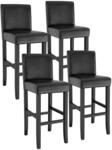 Tectake Barhocker Gepolstert Mit R&uuml;ckenlehne Bezug Aus Kunstleder 4Er Set 41...