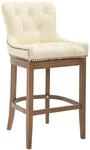 CLP Barhocker Lakewood Echtleder Antik-Hell Creme