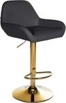 CLP Barhocker Braga Gold Kunstleder Schwarz